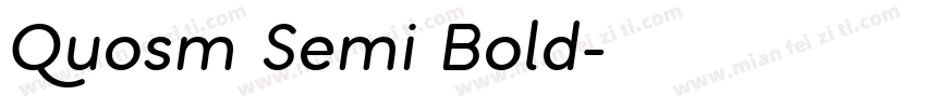 Quosm Semi Bold字体转换
